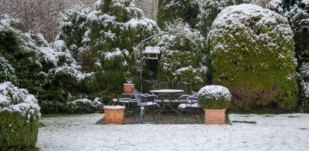 Gabionen im Wintergarten – interessantes Design, das begeistert